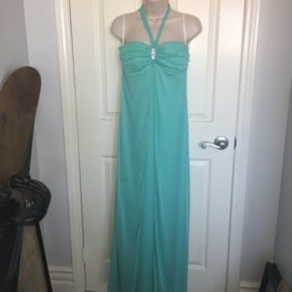 Long flows prom dress